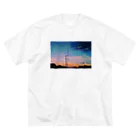 Tekutekuの夕日Tシャツ ビッグシルエットTシャツ