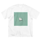 まだら堂のスケートする鳩 ビッグシルエットTシャツ