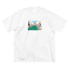 ローカルメディアUNNYA(うんにゃ)のUNNYA × 宿とアンティークキモノ「長崎かがみや」 Big T-Shirt