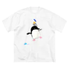 LittleLoroのアデリーペンギンの浮かれ具合 ビッグシルエットTシャツ