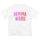 JIMOTO Wear Local Japanの練馬区 NERIMA WARD ロゴピンク　 ビッグシルエットTシャツ