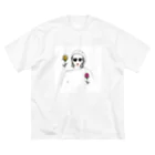 e_m_i_illustのサングラス女子 ビッグシルエットTシャツ