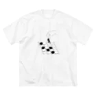 氷熊のおみせのねこのリバーシゲーム ビッグシルエットTシャツ