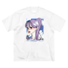 ｼ ｭ ﾘの紫の海の女の子 ビッグシルエットTシャツ