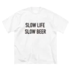 AMAMI HANAHAN ALEのSLOW LIFE, SLOW BEERグッズ ビッグシルエットTシャツ