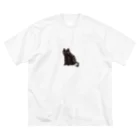 本田しずまるの絵のグッズのトラネコ・黒・小 Big T-Shirt