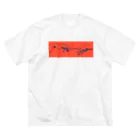 QB🦖の宇宙への飛行_rd ビッグシルエットTシャツ