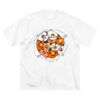 まめるりはことりの三密です！むちむちコザクラインコさん【まめるりはことり】 ビッグシルエットTシャツ