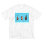 ワタナベ エミイのカブトムシ！セミ！クワガタ！ ビッグシルエットTシャツ