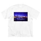 photo-kiokuの横浜夜景１ ビッグシルエットTシャツ