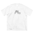 気ままに創作　よろず堂のバス停ベンチ ビッグシルエットTシャツ