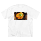 ぽっぴーの館のなんか、辛い豆腐 ビッグシルエットTシャツ