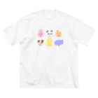 あやしいどうぶつのゆかいななかまたちカラー ビッグシルエットTシャツ