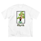 Danke Shoot Coffeeの瞑想の松 ビッグシルエットTシャツ