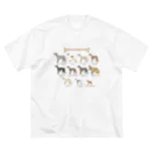 豆つぶのSighthound Friends(淡色推奨) ビッグシルエットTシャツ