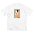 bileeのビードロを吹く娘　utamaro ビッグシルエットTシャツ