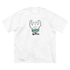 けちゃっぷごはんのお店のねこマッチョライス ビッグシルエットTシャツ