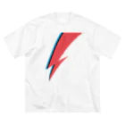 DRIPPEDのLIGHTNING BOLT -GLAM ROCK MAKE UP- ビッグシルエットTシャツ