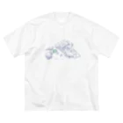 夏背.の貝殻 ビッグシルエットTシャツ