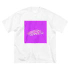 yuno_deのラバーグラフィック（パープル） ビッグシルエットTシャツ