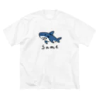 サメ わりとおもいのシンプルなSame　色付き ビッグシルエットTシャツ