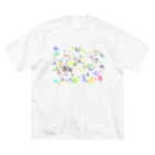 ヒラエイのアルファベットと数字の洪水４ ビッグシルエットTシャツ