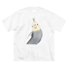 まめるりはことりのおしゃまなオカメインコちゃん【まめるりはことり】 ビッグシルエットTシャツ