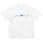 サメ わりとおもいのシンプルなSameの群れ ビッグシルエットTシャツ