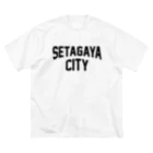 JIMOTOE Wear Local Japanの世田谷区 SETAGAYA CITY ロゴブラック ビッグシルエットTシャツ