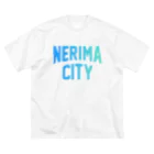 JIMOTO Wear Local Japanの練馬区 NERIMA CITY ロゴブルー ビッグシルエットTシャツ