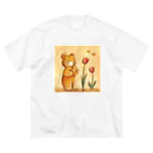 :trunk:chiyo のクマちゃんとチューリップ ビッグシルエットTシャツ