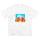 ハッピースマイルの[沖縄土産]シーサーと空と海 Big T-Shirt