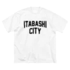 JIMOTO Wear Local Japanの板橋区 ITABASHI CITY ロゴブラック ビッグシルエットTシャツ