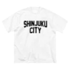 JIMOTO Wear Local Japanの新宿区 SHINJUKU CITY ロゴブラック ビッグシルエットTシャツ