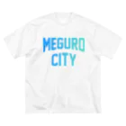 JIMOTOE Wear Local Japanの目黒区 MEGURO CITY ロゴブルー ビッグシルエットTシャツ