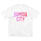JIMOTO Wear Local Japanの墨田区 SUMIDA CITY ロゴピンク ビッグシルエットTシャツ