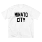 JIMOTO Wear Local Japanの港区 MINATO CITY ロゴブラック ビッグシルエットTシャツ
