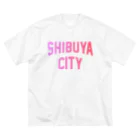 JIMOTO Wear Local Japanの渋谷区 SHIBUYA WARD ロゴピンク ビッグシルエットTシャツ