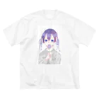 momo__0420_kkの凛として花 ビッグシルエットTシャツ