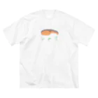 鈴屋の気まぐれ品のしゃけ ビッグシルエットTシャツ