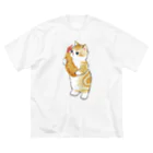 mofusandのえびふらいに恋するにゃん ビッグシルエットTシャツ