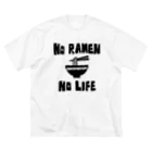 麦畑のNO RAMEN NO LIFE ビッグシルエットTシャツ