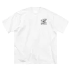 nidan-illustrationのhappy dog -JET- (black ink) ビッグシルエットTシャツ