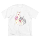 しず華＊(カラー･リボンボン)のきゅんきゅん ビッグシルエットTシャツ