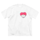 RYOTA_pugGのエチケットハート ビッグシルエットTシャツ