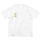 食べると甘い花の甘花くん ビッグシルエットTシャツ