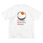 Draw freelyのTKG 卵かけられご飯 ビッグシルエットTシャツ