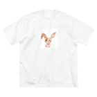 梅雨の華のうさぎ ビッグシルエットTシャツ