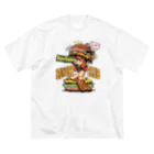 nidan-illustrationの"HUNGRY CLUB" ビッグシルエットTシャツ