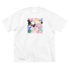 AniPush!!のvol.8 平和な世界 クッションver ビッグシルエットTシャツ